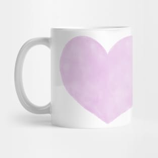 Watercolor Hearts - Lilac Purple Palette Mug